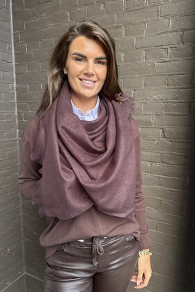 Sjaal Sparkle bruin