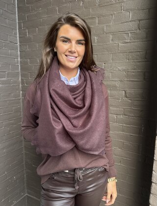 Sjaal Sparkle bruin