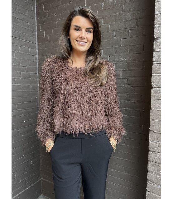 Trui Fluffy Bruin