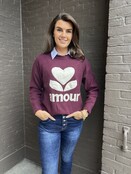 Trui Amour Bordeaux