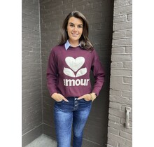 Trui Amour Bordeaux