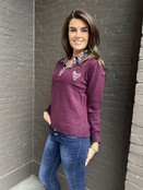 Trui Flower Bordeaux