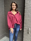 Blouse Hart Studs Bordeaux