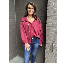 Blouse Hart Studs Bordeaux