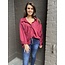 Blouse Hart Studs Bordeaux