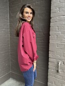 Blouse Hart Studs Bordeaux