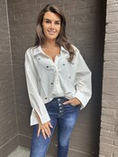 Blouse Hart Studs Wit