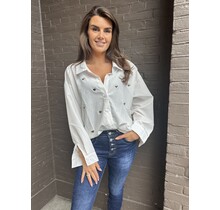 Blouse Hart Studs Wit