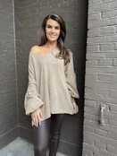 Trui Smile oversized camel