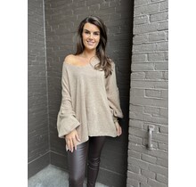 Trui Smile oversized camel
