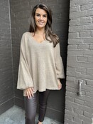 Trui Smile oversized camel