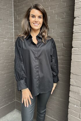 Blouse Barbara zwart kant