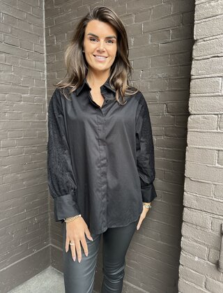 Blouse Barbara zwart kant