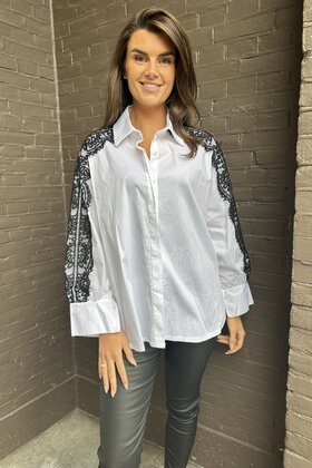 Blouse Barbara wit kant
