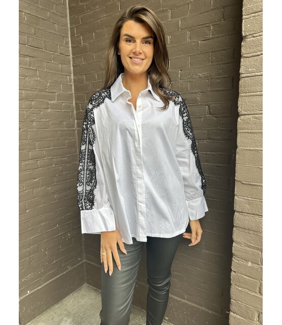 Blouse Barbara wit kant