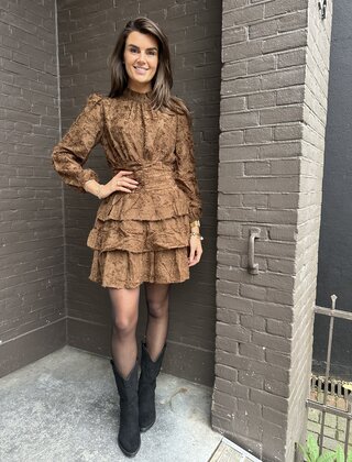 Jurk Rosalie Bruin