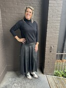 Rok Leather look zwart