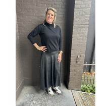 Rok Leather look zwart