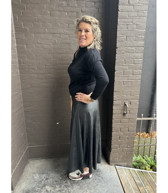 Rok Leather look zwart