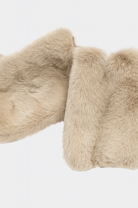 Handschoen fluffy Beige
