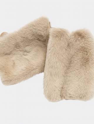 Handschoen fluffy Beige