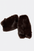 Handschoen fluffy Bruin
