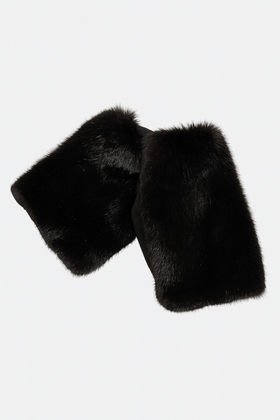 Handschoen fluffy Zwart