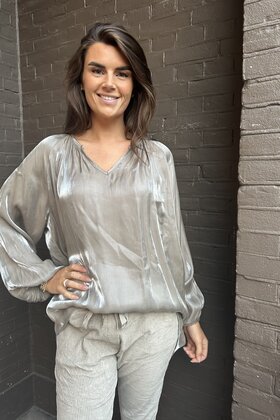 Top Marleen taupe