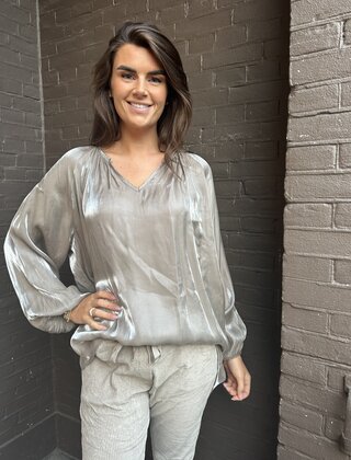 Top Marleen taupe