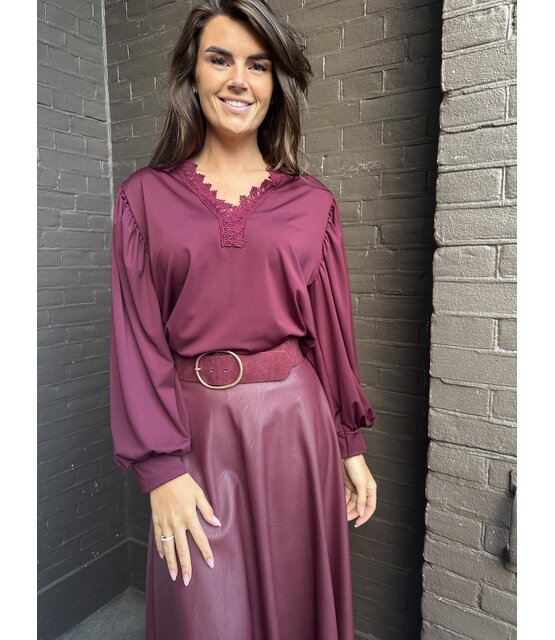 Riem glitter bordeaux