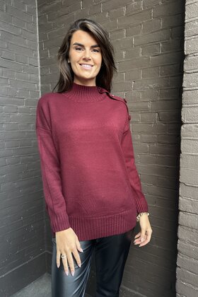Trui Margriet bordeaux
