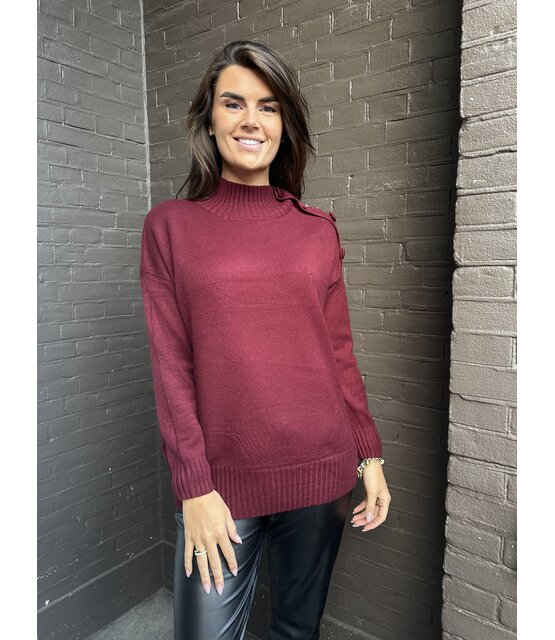 Trui Margriet bordeaux