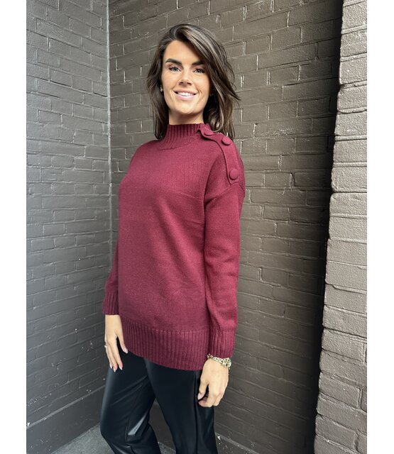 Trui Margriet bordeaux