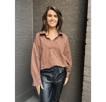 Blouse Hart Studs Bruin