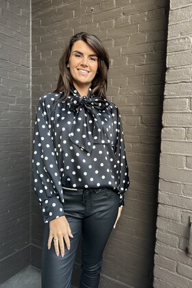 Blouse Dion Stip zwart