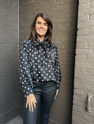 Blouse Dion Stip zwart