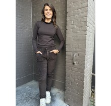 Broek Rib bruin