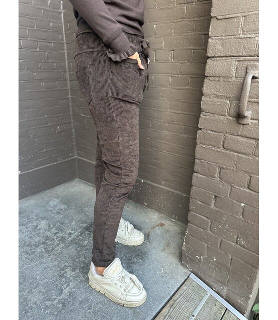 Broek Rib bruin