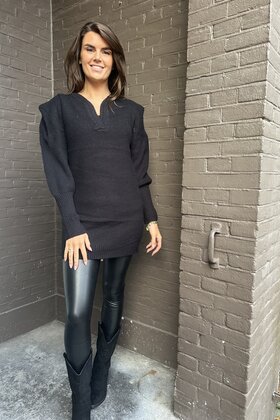 Trui Long Tanja  Zwart