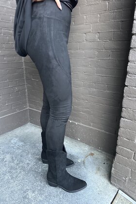 Legging suede zwart