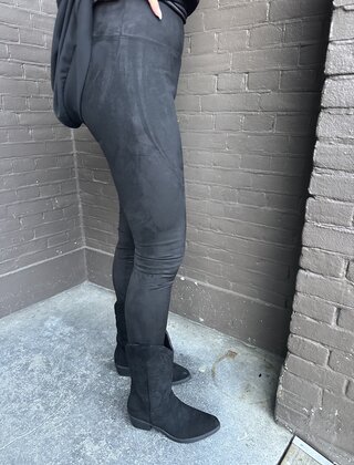 Legging suede zwart