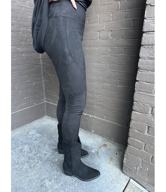 Legging suede zwart Legging suede zwart
