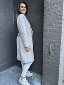 Jas Trenchcoat glitter beige Jas Trenchcoat glitter beige
