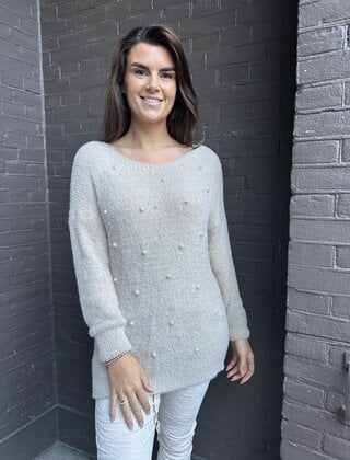 Trui Parel taupe