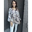 Top Simone print bruin
