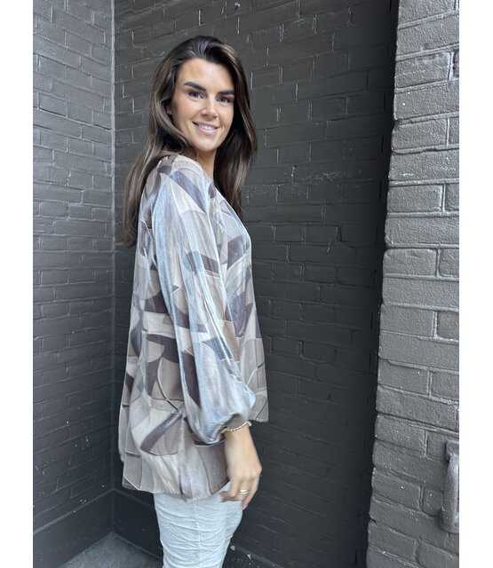 Top Simone print bruin Top Simone print bruin