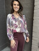 Top Simone print bordeaux Top Simone print bordeaux