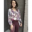 Top Simone print bordeaux