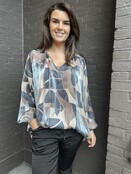 Top Simone print taupe Top Simone print taupe