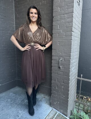 Jurk Jilly Bruin